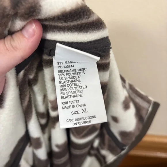 CINCH women’s full zip fleece jacket XL southwestern brown cream Aztec - Picture 7 of 8